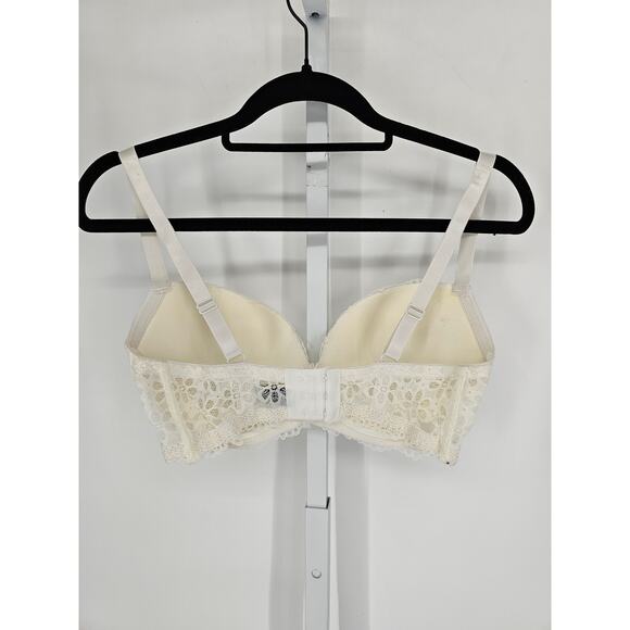 Vtg Pure Beauty by Rene Rofe Womens Sz 36DD Cream Lace Sexy Bra - Picture 3 of 4